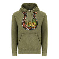 Vintage Olive horseshoe sunflower Vintage Hoodie - JahusDesignShop