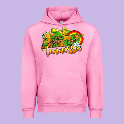 St. Patrick's Tennessee Map Urban Hoodie Designed By Oliviacreatesart