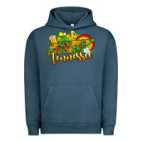 Pigment Midnight Navy St. Patrick's Tennessee map Urban Hoodie - OliviaCreatesArt