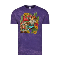 Cloud Purple western gnome truck cactus sunflower Vintage Tee - BarkalooDesign