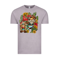 Vintage Zinc western gnome truck cactus sunflower Vintage Tee - BarkalooDesign