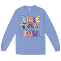 Colony Blue girls just wanna have fun Long Sleeve Tee - MaliasSmallBusiness