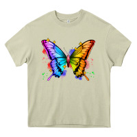 Mossy rainbow butterfly Heavy Core Tee - Zillion Design Studio