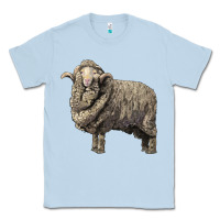 Dusty Blue merino wool sheep Classic Tee - LillyAllenDesigns