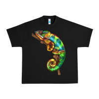Black Chameleon Lizard Illustrations Urban Heavy Tee - LillyAllenDesigns