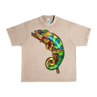 French Oak Chameleon Lizard Illustrations Urban Heavy Tee - LillyAllenDesigns