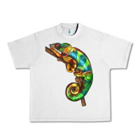 Lunar Rock Chameleon Lizard Illustrations Urban Heavy Tee - LillyAllenDesigns