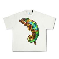 Pistachio Chameleon Lizard Illustrations Urban Heavy Tee - LillyAllenDesigns