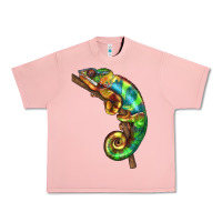Salmon Chameleon Lizard Illustrations Urban Heavy Tee - LillyAllenDesigns