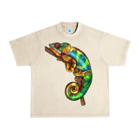 Sandshell Chameleon Lizard Illustrations Urban Heavy Tee - LillyAllenDesigns