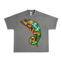 Tornado Chameleon Lizard Illustrations Urban Heavy Tee - LillyAllenDesigns