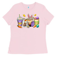 Bubblegum Pink easter day coffee cups Ladies Tee - Zillion Design Studio