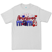Dove Grey American Mama 4th of july Premium Tee - CowGirlArtShop