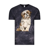 Cloud Black Shih Tzu Dog Vintage Tee - LillyAllenDesigns
