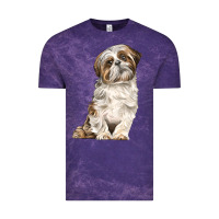 Cloud Purple Shih Tzu Dog Vintage Tee - LillyAllenDesigns