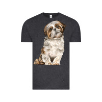 Vintage Black Shih Tzu Dog Vintage Tee - LillyAllenDesigns