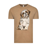 Vintage Coffee Shih Tzu Dog Vintage Tee - LillyAllenDesigns
