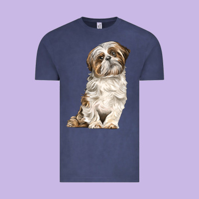 Shih Tzu Dog Vintage Tee Designed By Lillyallendesigns