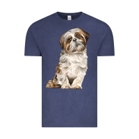 Vintage Denim Shih Tzu Dog Vintage Tee - LillyAllenDesigns