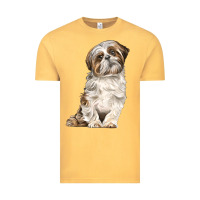 Vintage Mustard Shih Tzu Dog Vintage Tee - LillyAllenDesigns