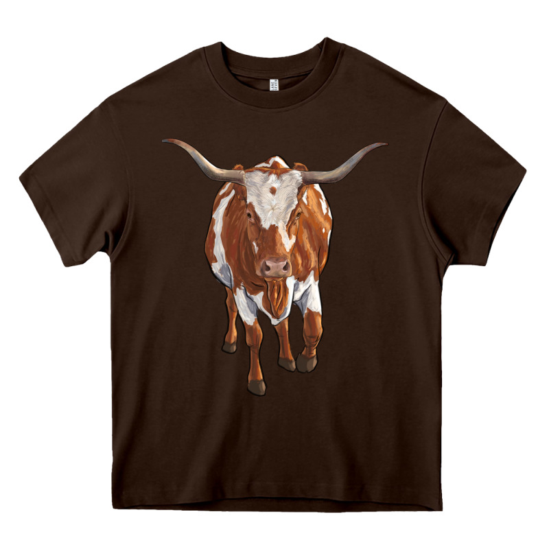 Longhorn Cow Heavy Core Tee by RanaPortraitStore | Teevron