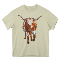 Mossy longhorn cow Heavy Core Tee - RanaPortraitStore