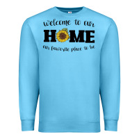 Ocean Blue welcome to our Home Sunflower Premium Sweatshirt - Bettercallsaul