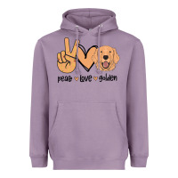 Lavender Peace Love Golden Heavyweight Hoodie - Bettercallsaul