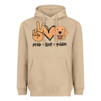 Mushroom Peace Love Golden Heavyweight Hoodie - Bettercallsaul