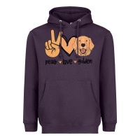 Plum Peace Love Golden Heavyweight Hoodie - Bettercallsaul