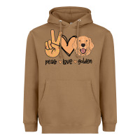 Toasted Coconut Peace Love Golden Heavyweight Hoodie - Bettercallsaul