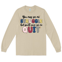 Mushroom you may see me struggle Long Sleeve Tee - MaliasSmallBusiness