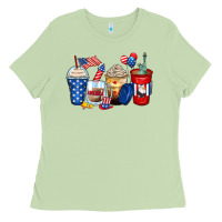 Matcha 4th of july coffee cups Ladies Tee - Zillion Design Studio