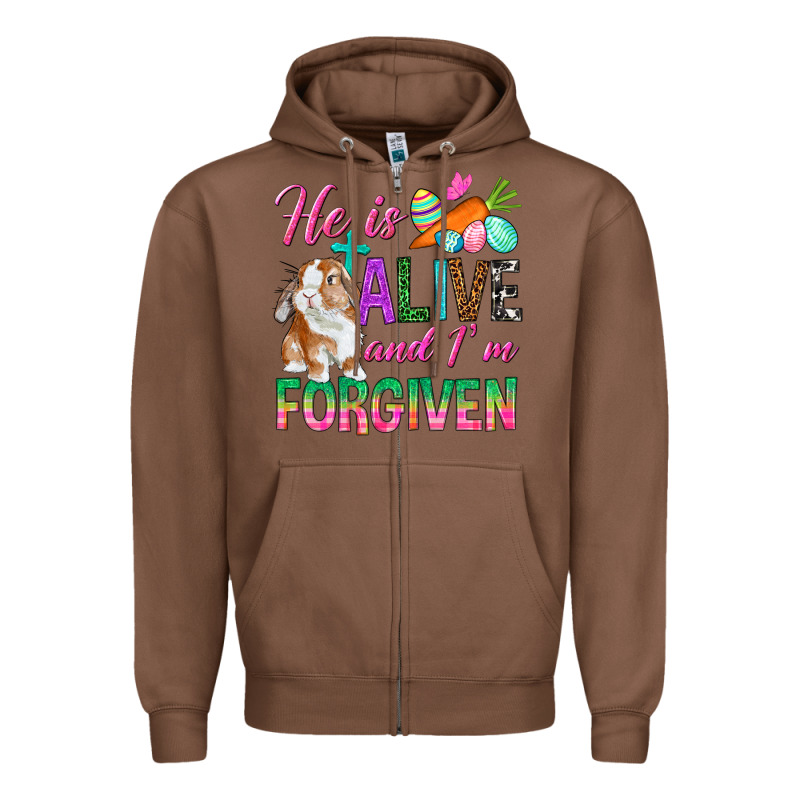 He Is Alive And I'm Forgiven Zipper Hoodie by BundleAndBundleShop | Teevron