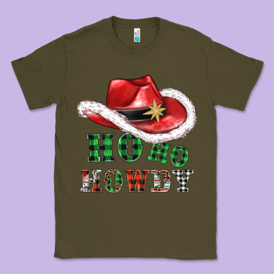Ho Ho Howdy Christmas Hat Classic Tee Designed By Adodesignshop