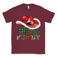 Burgundy ho ho howdy christmas hat Classic Tee - AdoDesignShop
