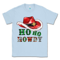Dusty Blue ho ho howdy christmas hat Classic Tee - AdoDesignShop