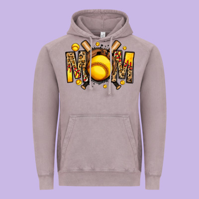 Softball Mom Vintage Hoodie Designed By Jasminsmagicworld