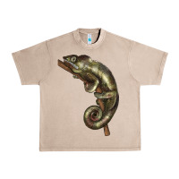 French Oak Green Chameleon Lizard Illustrations Urban Heavy Tee - LillyAllenDesigns