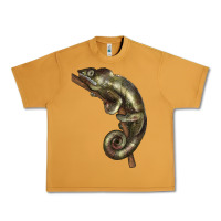 Peanut Butter Green Chameleon Lizard Illustrations Urban Heavy Tee - LillyAllenDesigns