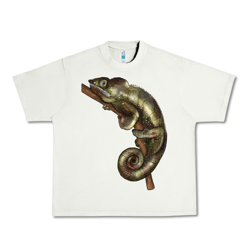Green Chameleon Lizard Illustrations Urban Heavy Tee by LillyAllenDesigns | Teevron