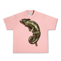 Salmon Green Chameleon Lizard Illustrations Urban Heavy Tee - LillyAllenDesigns