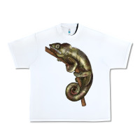 White Green Chameleon Lizard Illustrations Urban Heavy Tee - LillyAllenDesigns