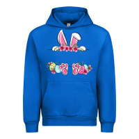 Cobalt Easter bunny name frame Urban Hoodie - OliviaCreatesArt