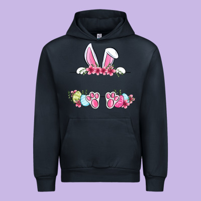 Easter Bunny Name Frame Urban Hoodie Designed By Oliviacreatesart