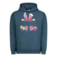 Pigment Midnight Navy Easter bunny name frame Urban Hoodie - OliviaCreatesArt