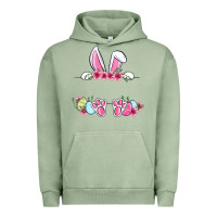 Pigment Oil Green Easter bunny name frame Urban Hoodie - OliviaCreatesArt