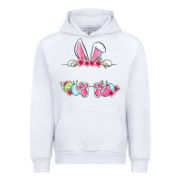 White Easter bunny name frame Urban Hoodie - OliviaCreatesArt