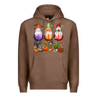 Chestnut Hallothanksmas wine glasses and gnomes Premium Hoodie - texasbilliewilder