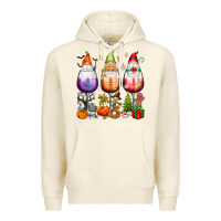 Tofu Hallothanksmas wine glasses and gnomes Premium Hoodie - texasbilliewilder
